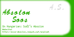 absolon soos business card